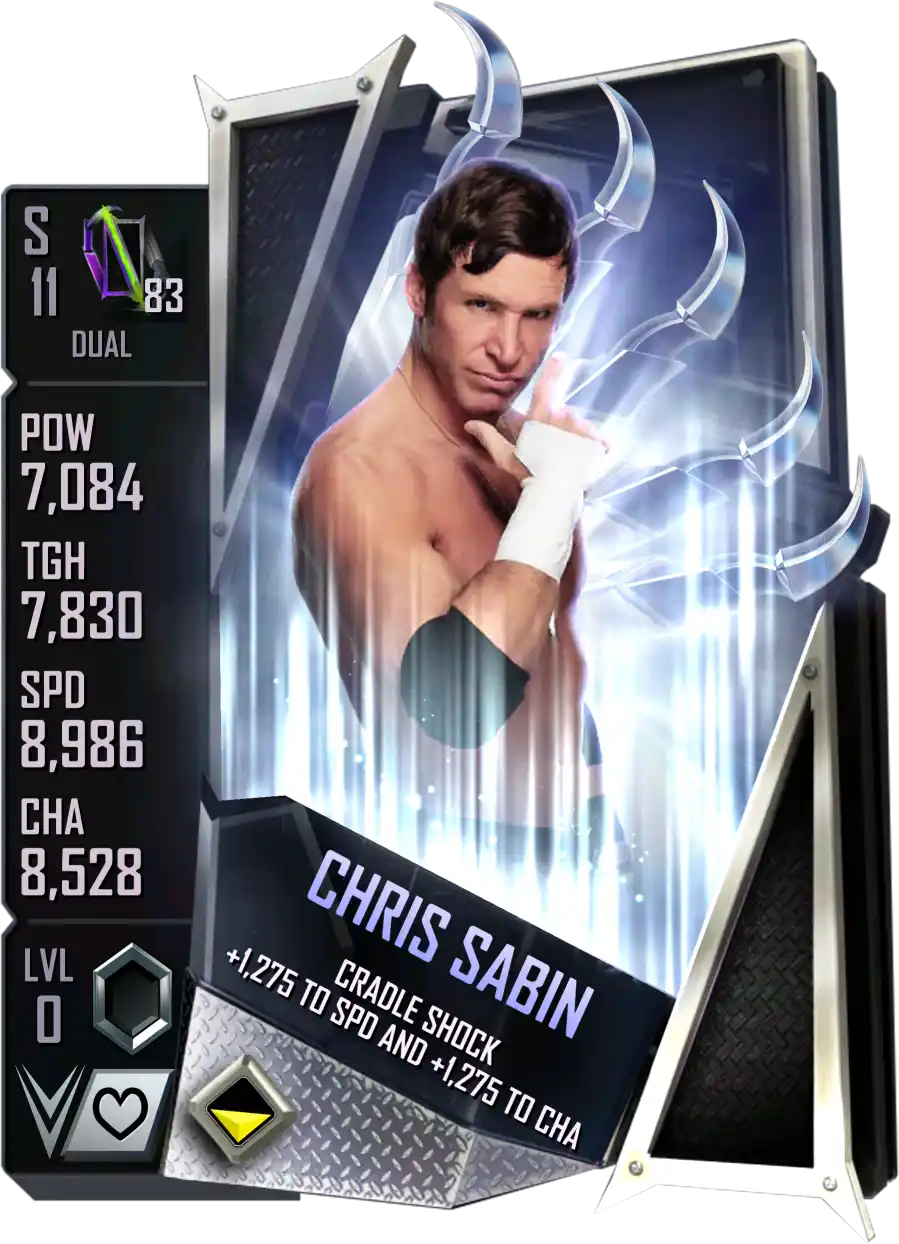 Dual, Chris Sabin, Standard Card from WWE Supercard