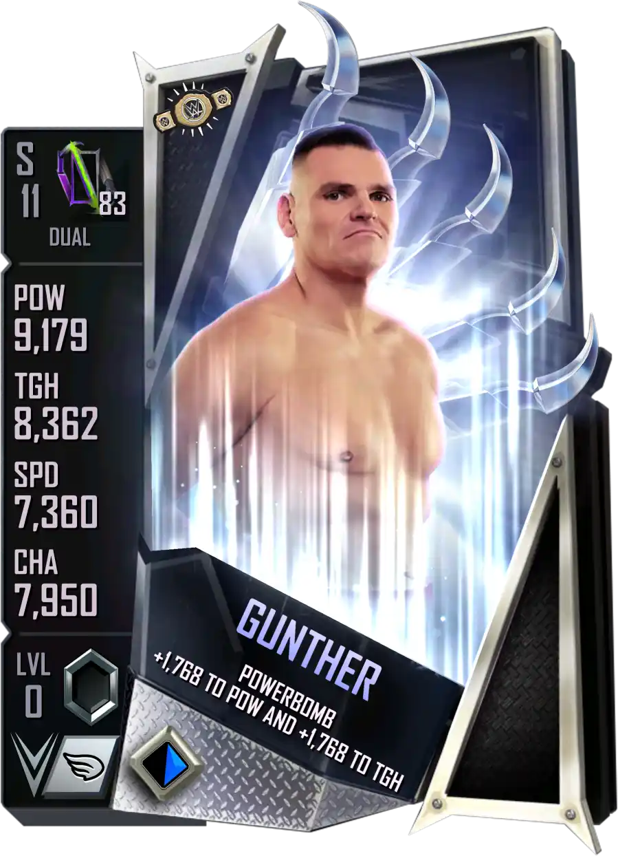 Dual, Gunther, Standard Card from WWE Supercard