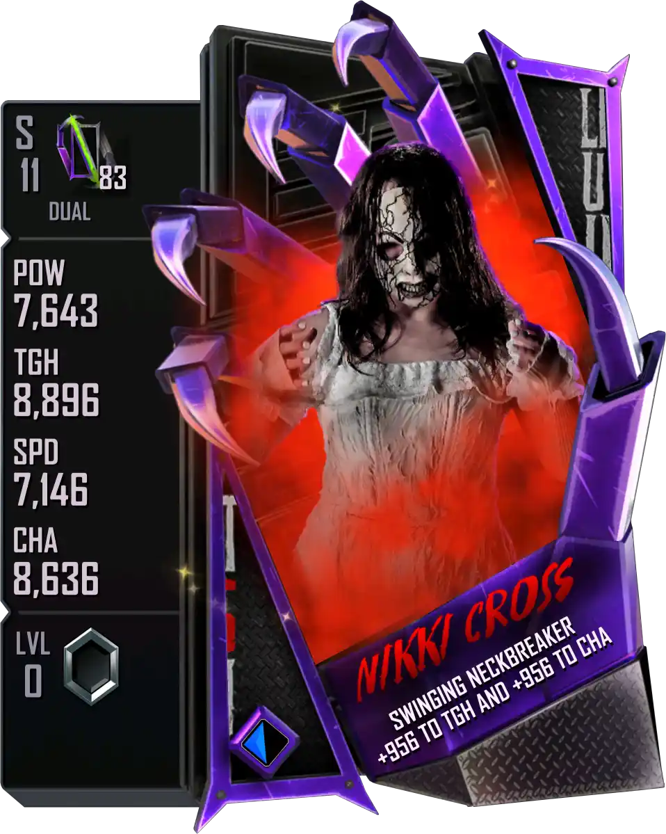 Dual, Nikki Cross, SE (Special Edition) Flip Card from WWE Supercard