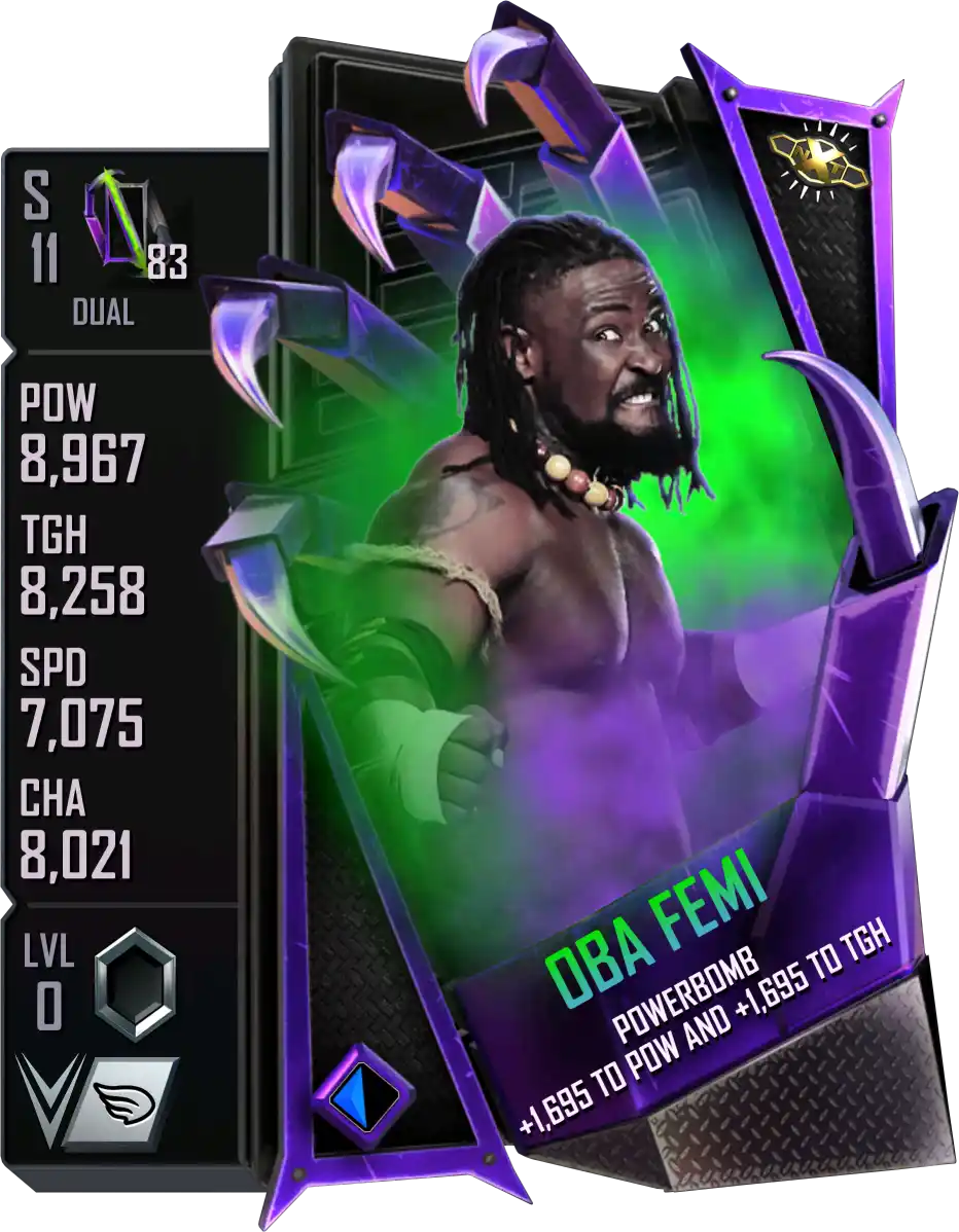 Dual, Oba Femi, Standard Card from WWE Supercard