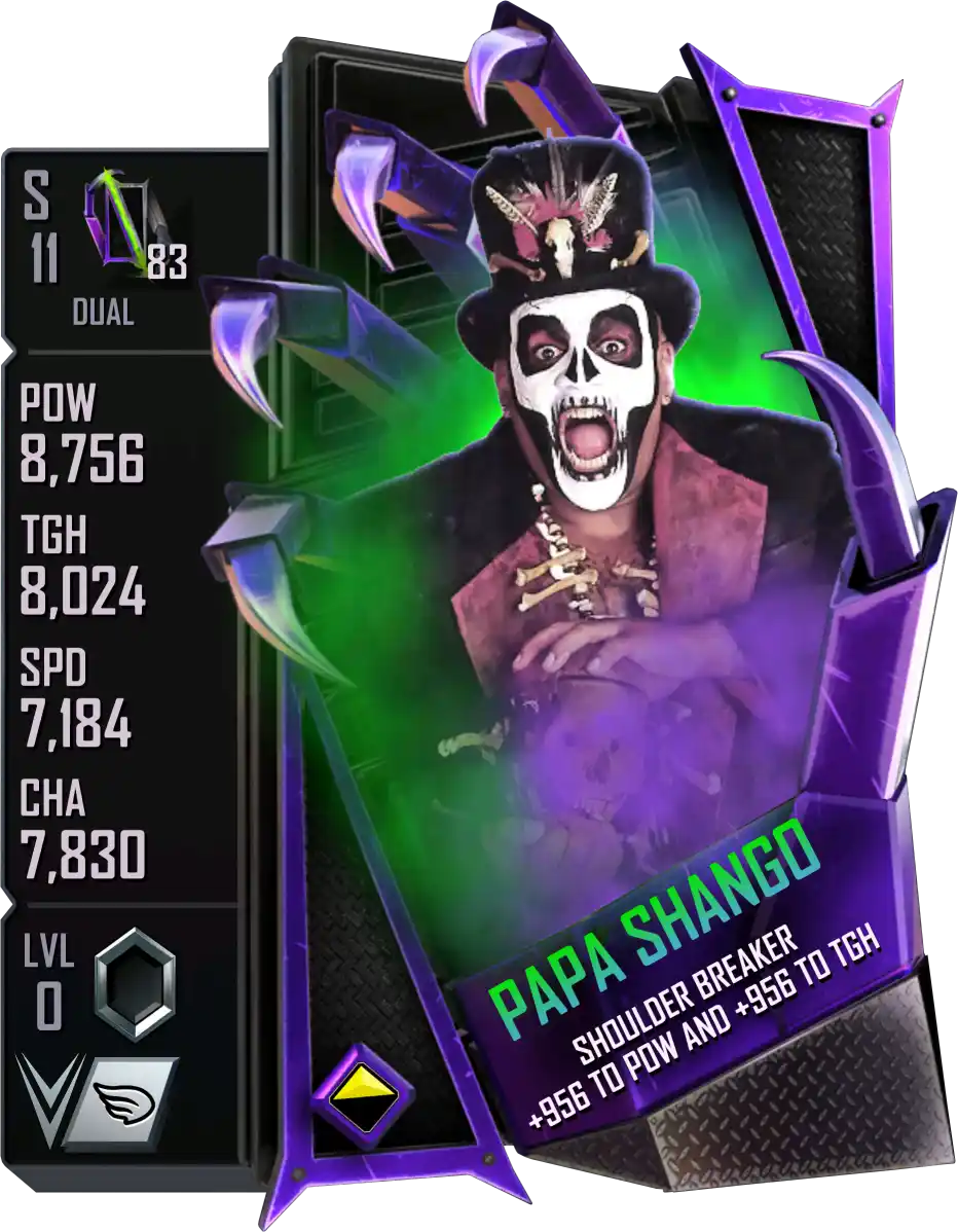 Dual, Papa Shango, Standard Card from WWE Supercard