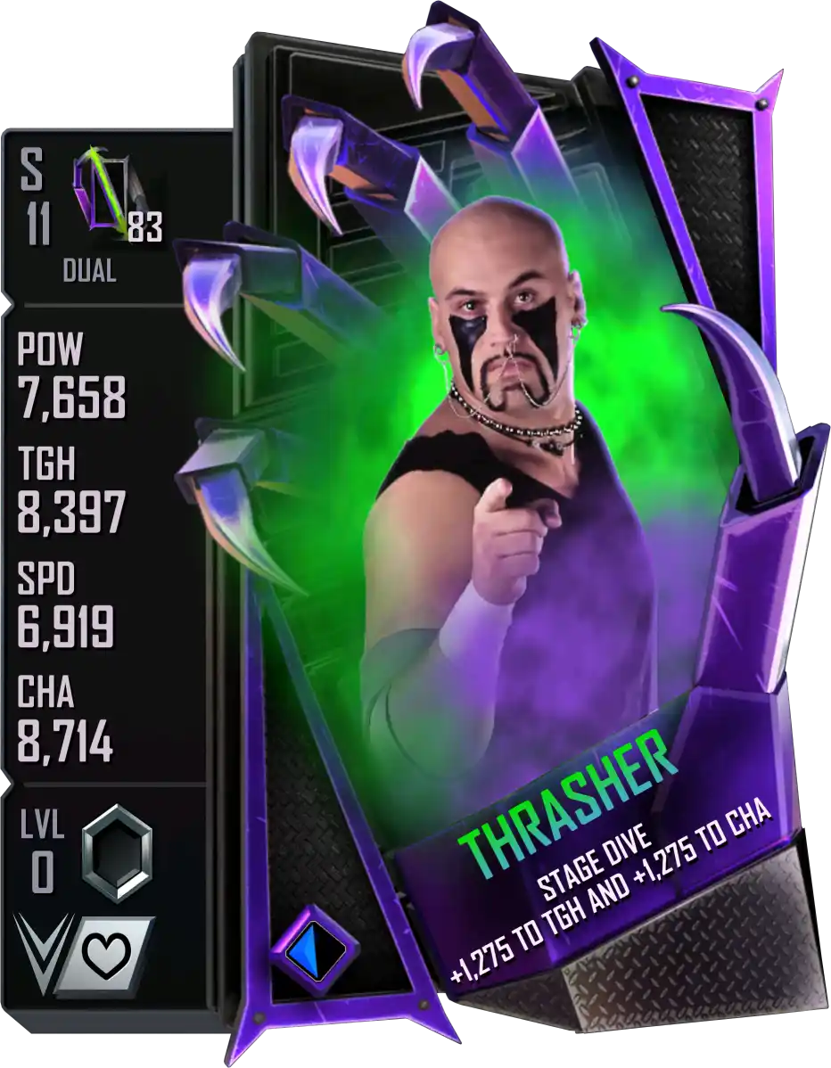 Dual, Thrasher, Standard Card from WWE Supercard
