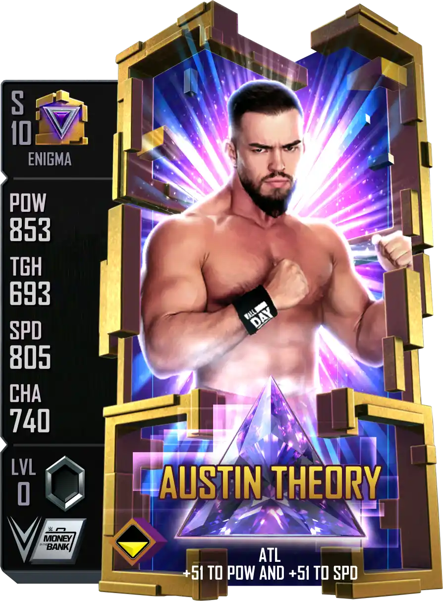 Enigma, Austin Theory, Standard Card from WWE Supercard