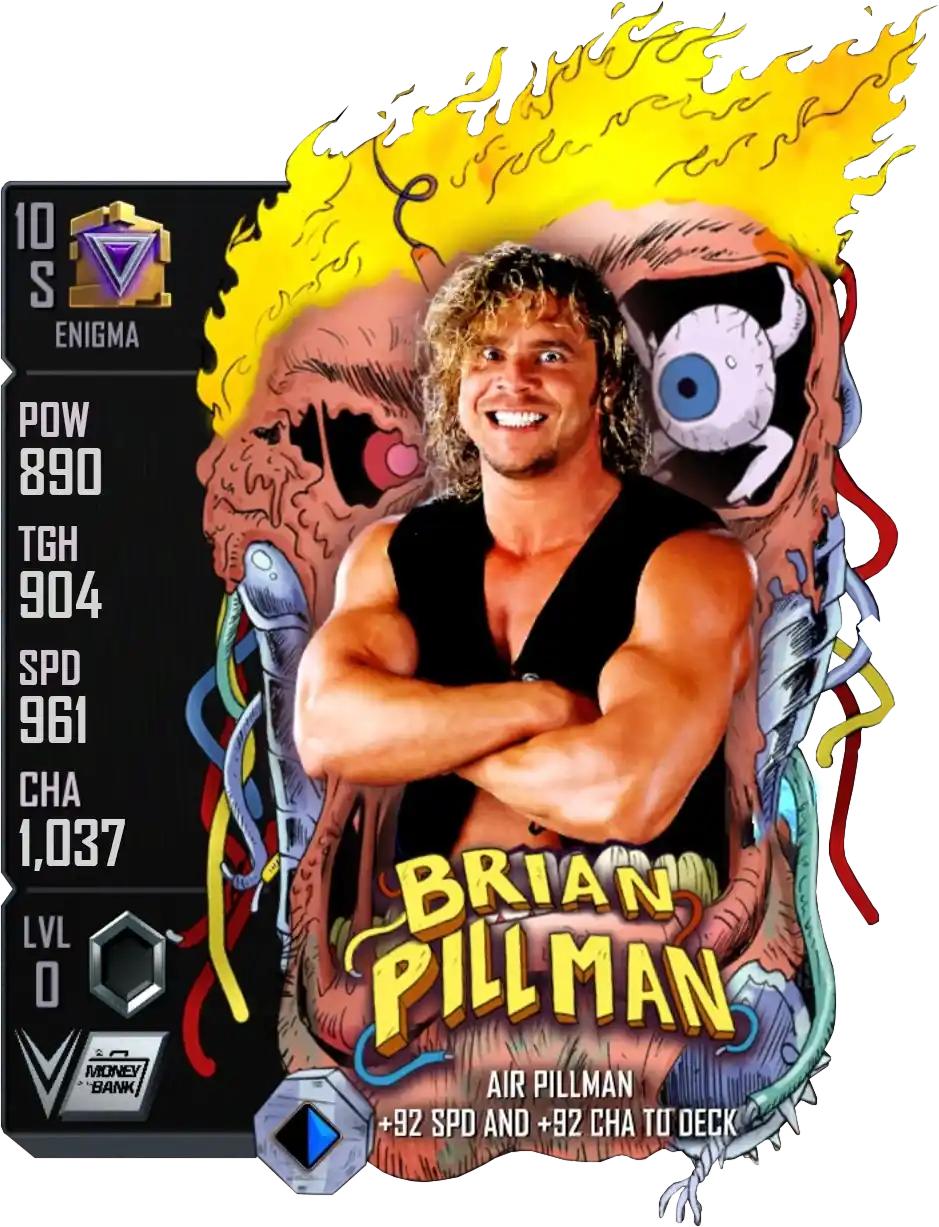Enigma, Brian Pillman, Special Edition Battle Pass card from WWE Supercard