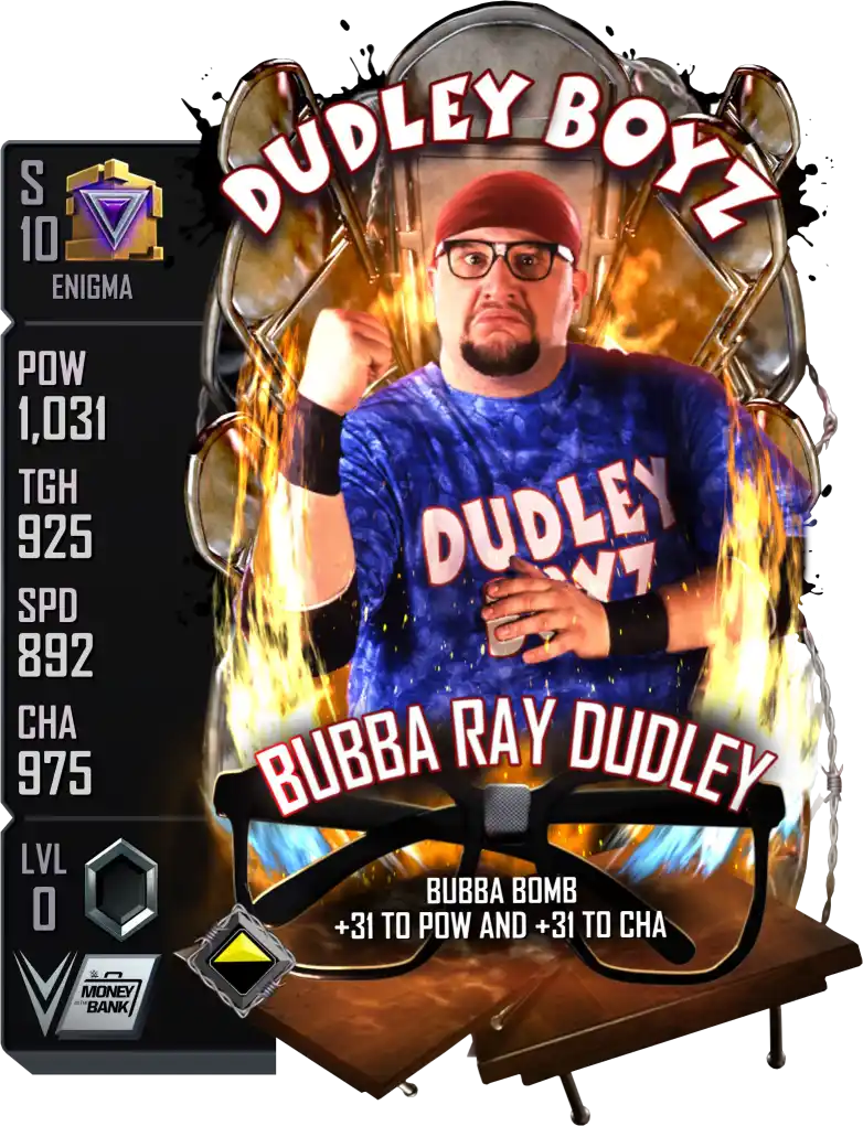 Enigma, Bubba Ray Dudley, Special Edition card from WWE Supercard