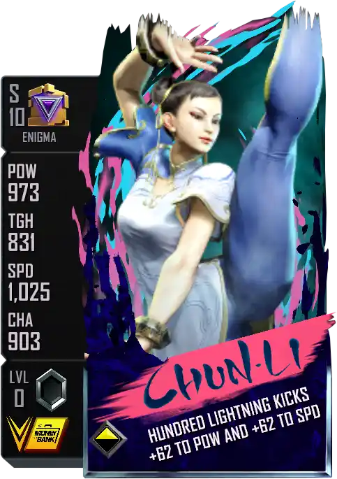 Enigma, Chun Li, Special Edition card from WWE Supercard