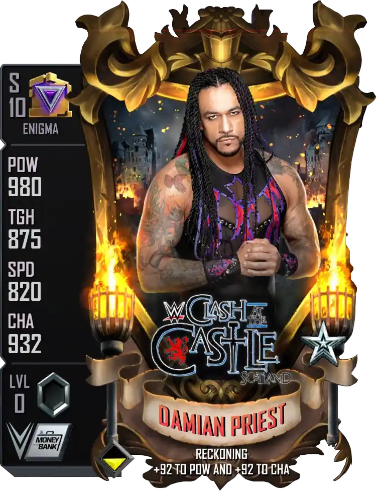 Enigma, Damian Priest, Premium Live Event (PLE) card from WWE Supercard