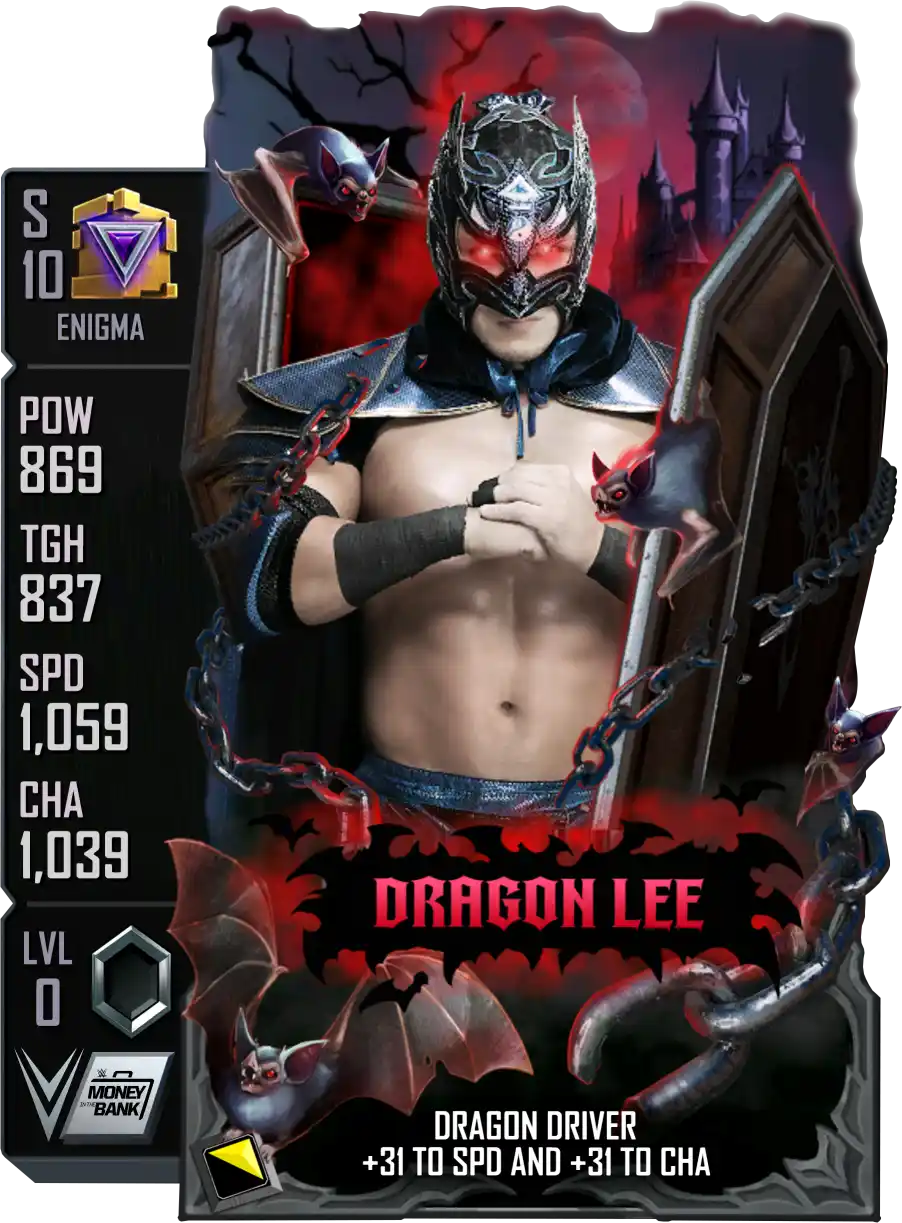 Enigma, Dragon Lee, Halloween Seasonal SE Special Edition Card from WWE Supercard