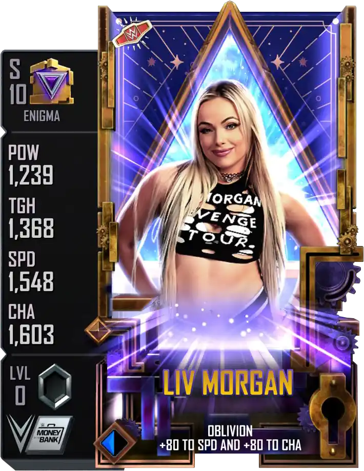 Enigma, Liv Morgan, PCC Ranked Event card from WWE Supercard