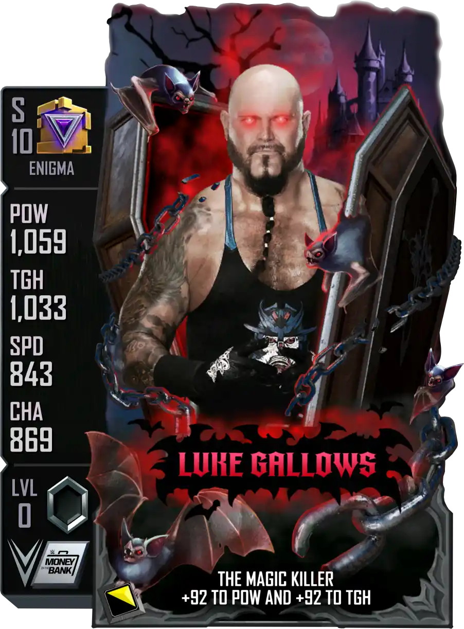 Enigma, Luke Gallows, Halloween Seasonal SE Special Edition Card from WWE Supercard