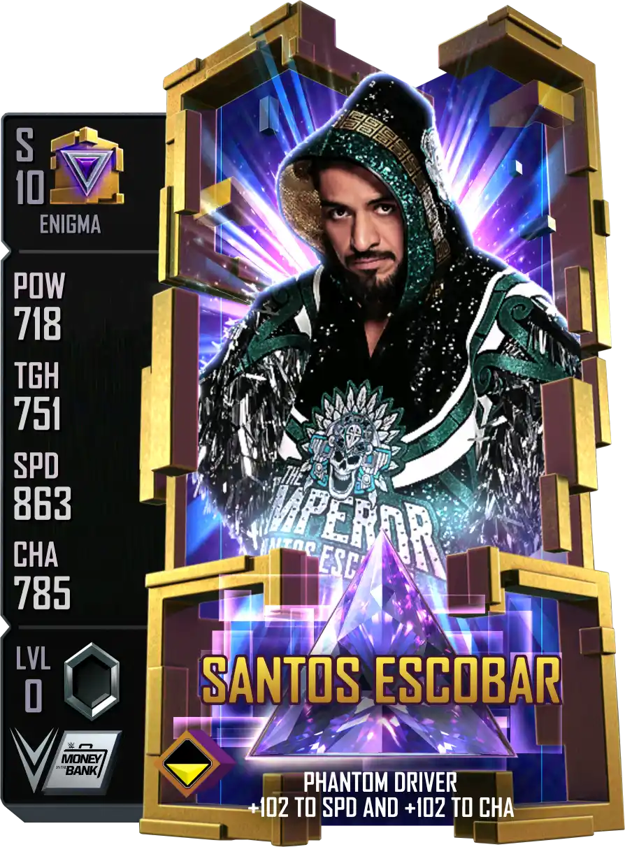 Enigma, Santos Escobar, Standard Card from WWE Supercard