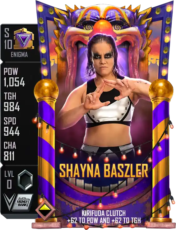Enigma, Shayna Baszler, Fusion card from WWE Supercard