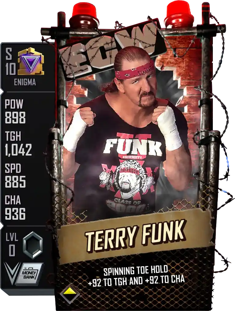 Enigma, Terry Funk, Special Edition card from WWE Supercard