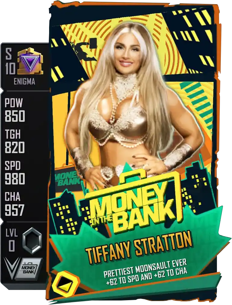 Enigma, Tiffany Stratton, Premium Live Event (PLE) card from WWE Supercard