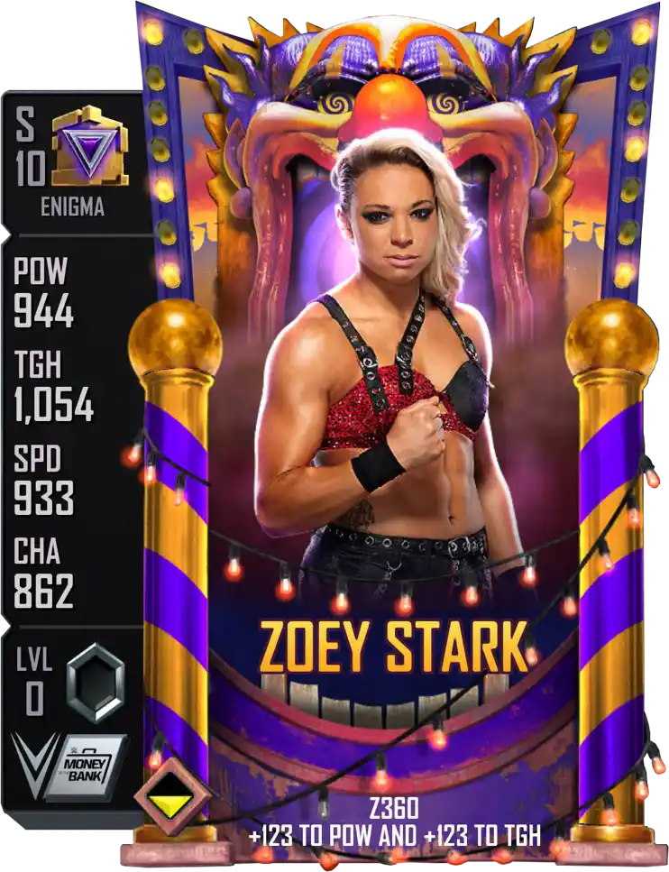 Enigma, Zoey Stark, Fusion card from WWE Supercard