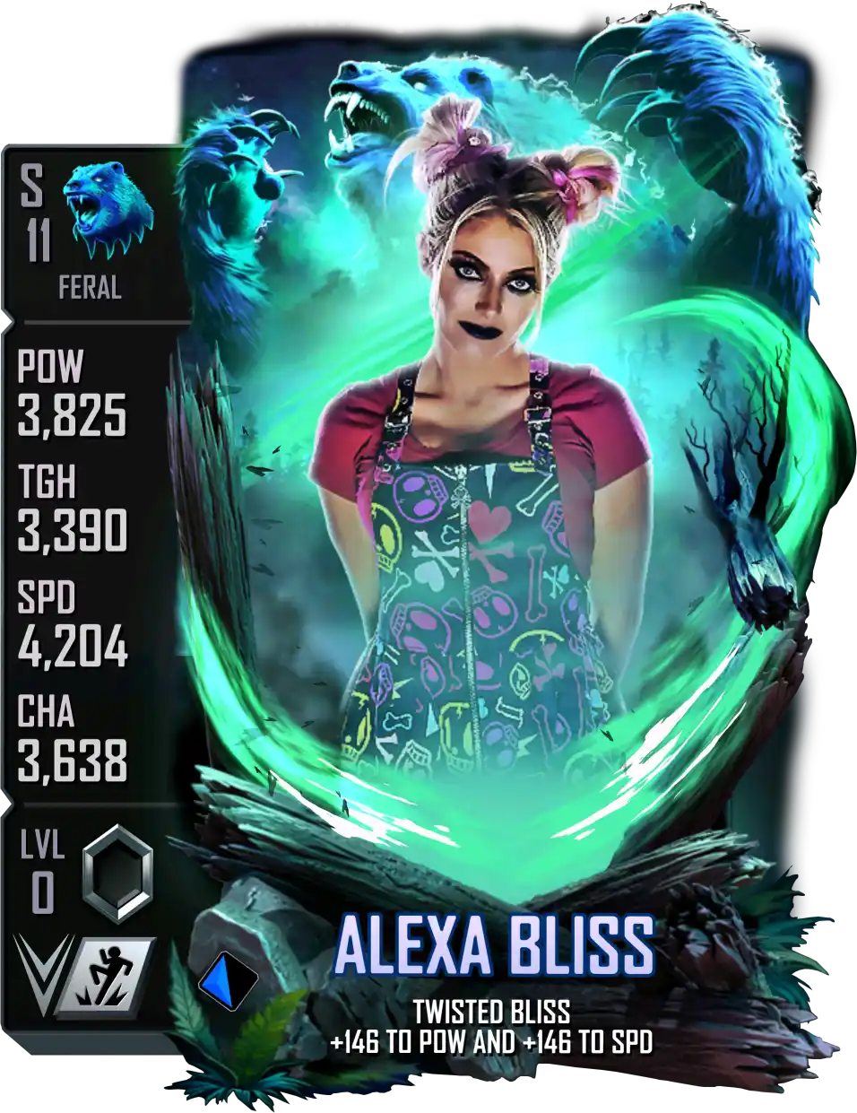 Feral, Alexa Bliss, Standard Card from WWE Supercard