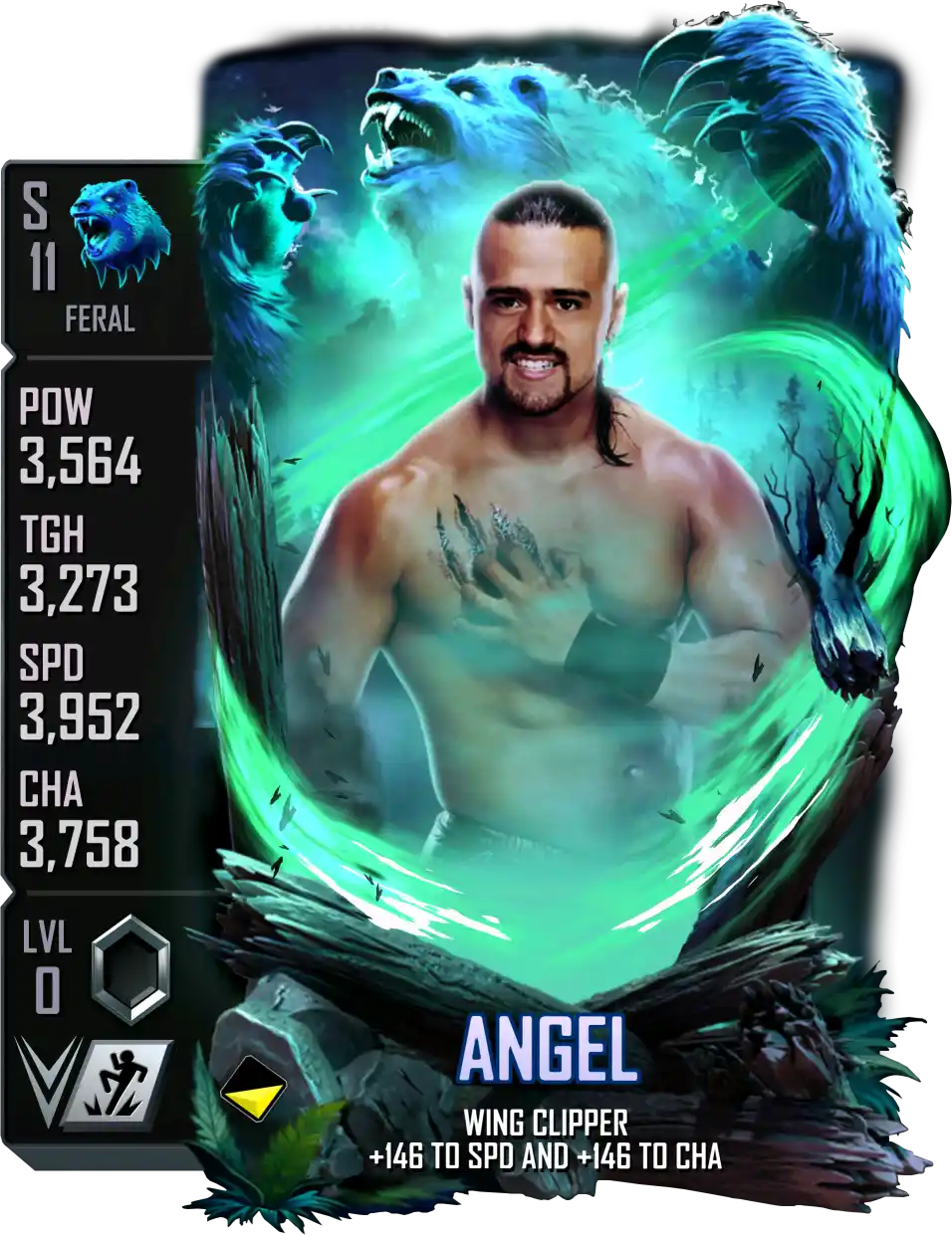 Feral, Angel, Standard Card from WWE Supercard