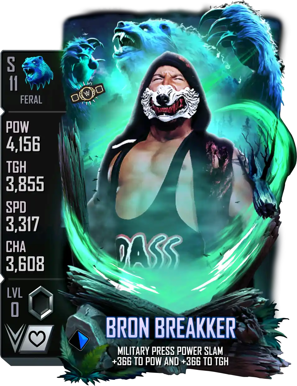 Feral, Bron Breakker, Standard Card from WWE Supercard