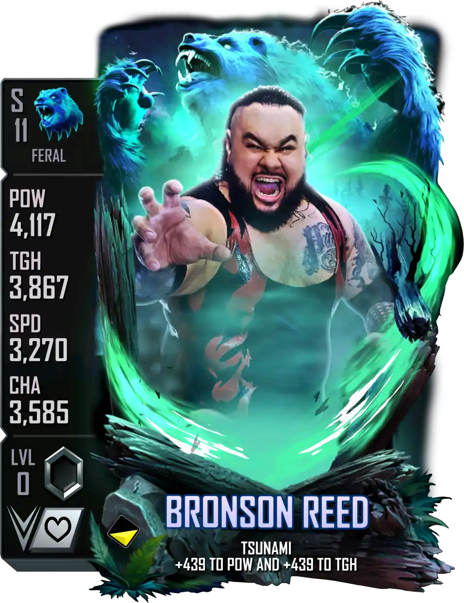 Feral, Bronson Reed, Standard Card from WWE Supercard