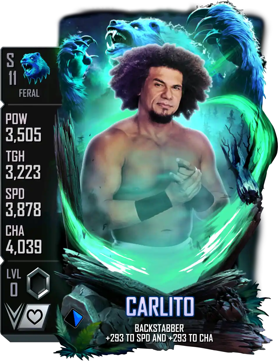 Feral, Carlito, Standard Card from WWE Supercard