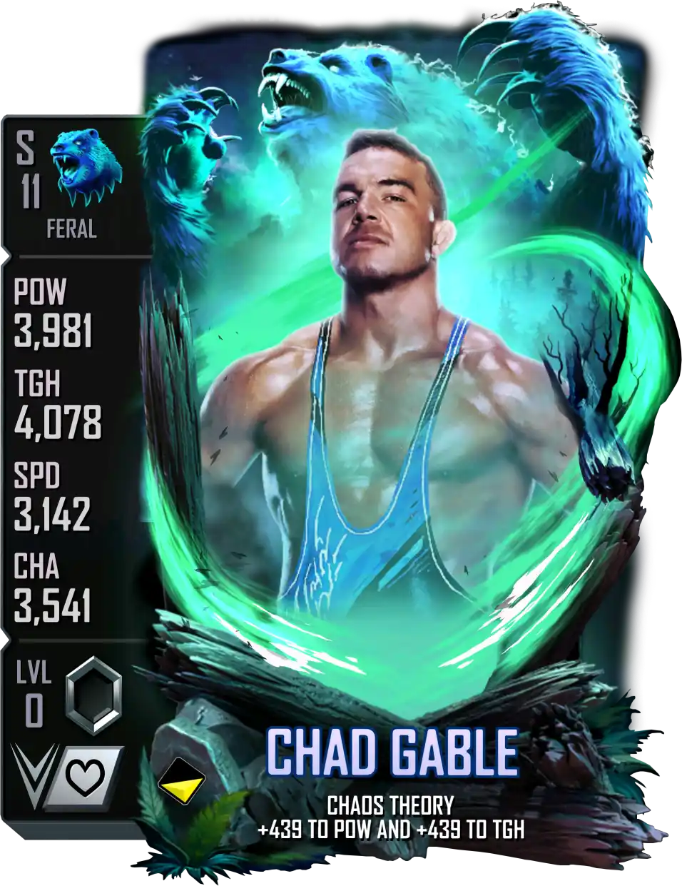 Feral, Chad Gable, Standard Card from WWE Supercard