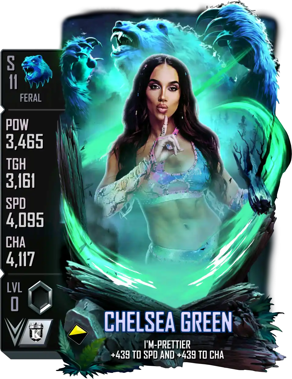 Feral, Chelsea Green, Standard Card from WWE Supercard