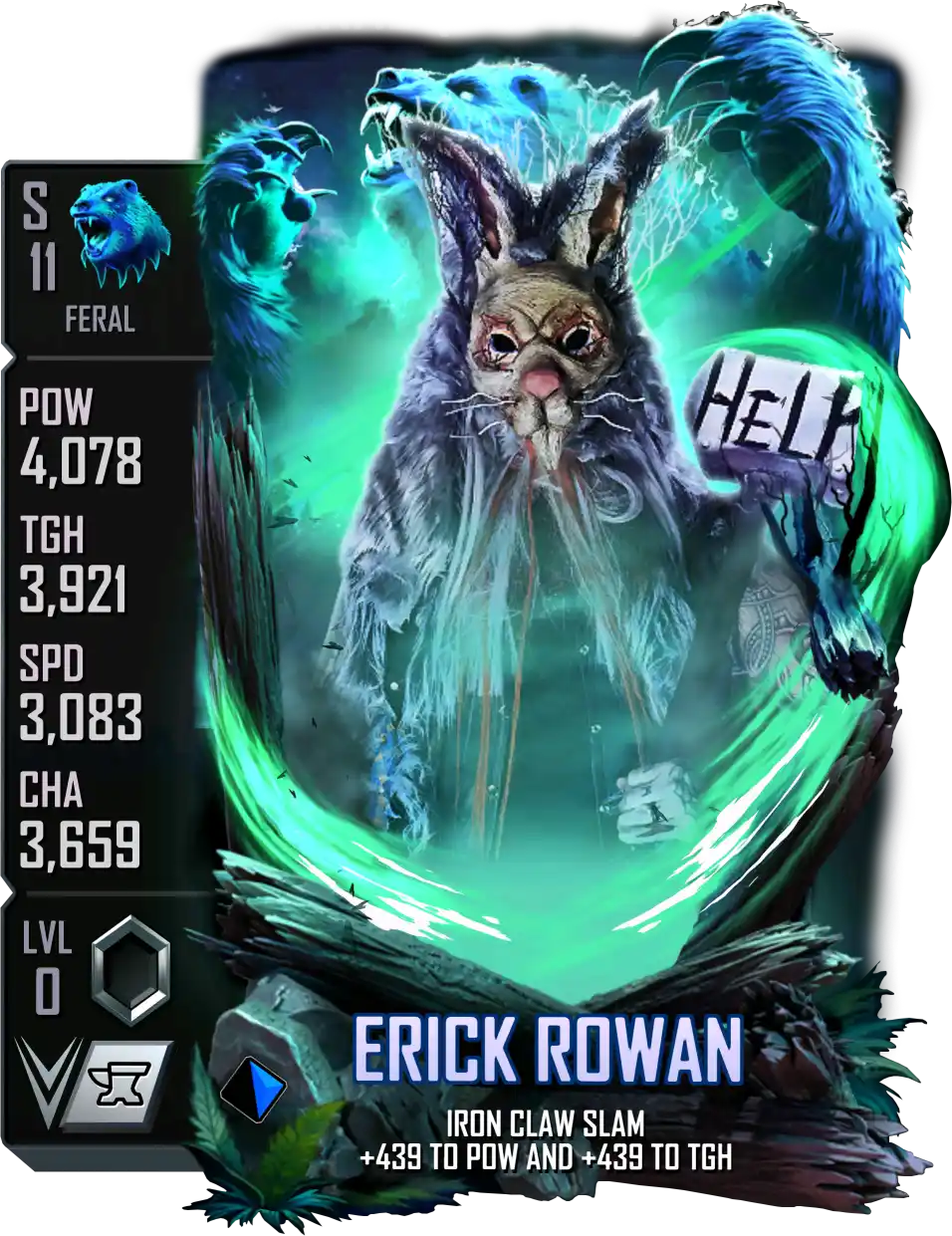 Feral, Erick Rowan, Standard Card from WWE Supercard