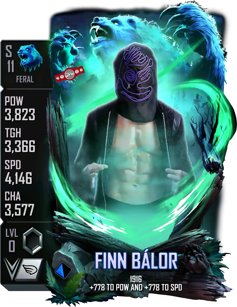 Feral, Finn Balor, Standard Card from WWE Supercard
