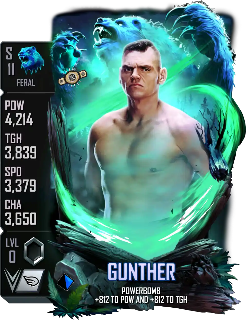 Feral, Gunther, Standard Card from WWE Supercard