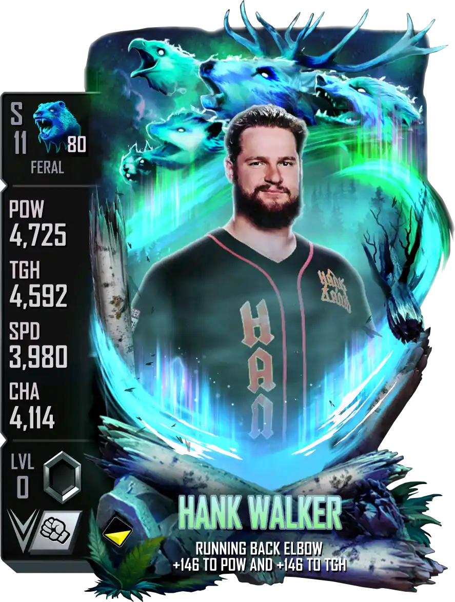 Feral, Hank Walker, Fusion Card from WWE Supercard