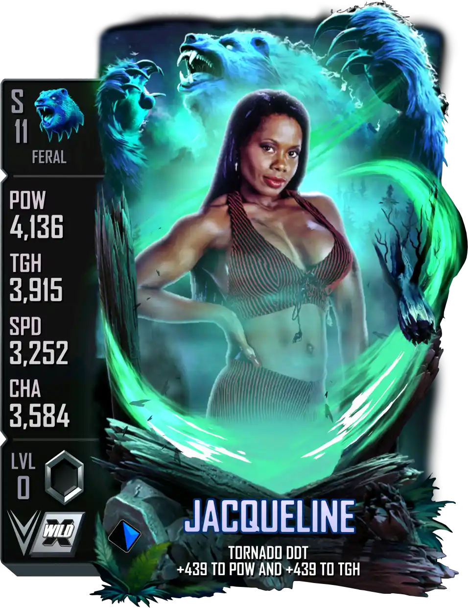 Feral, Jacqueline, Standard Card from WWE Supercard