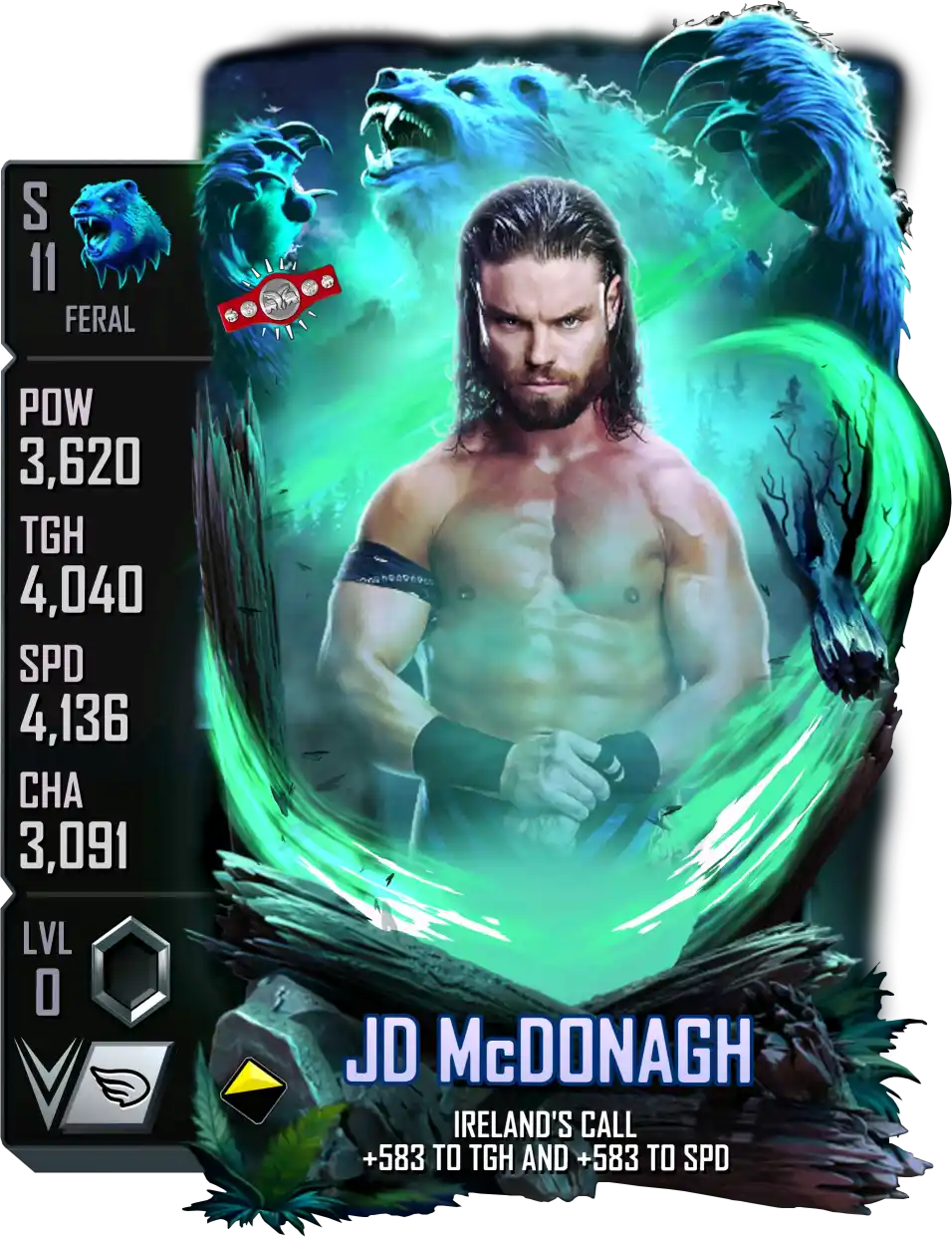 Feral, JD McDonagh, Standard Card from WWE Supercard