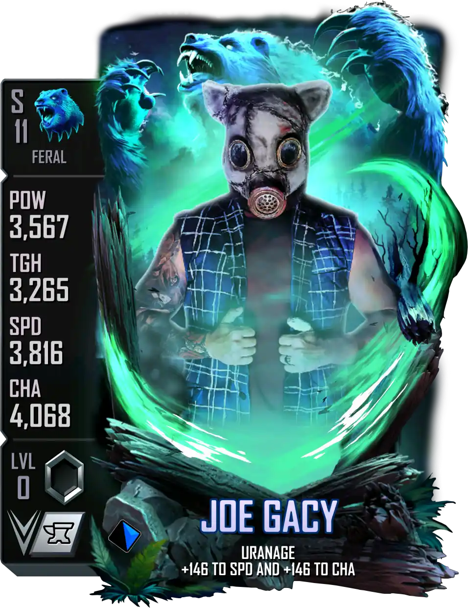 Feral, Joe Gacy, Standard Card from WWE Supercard