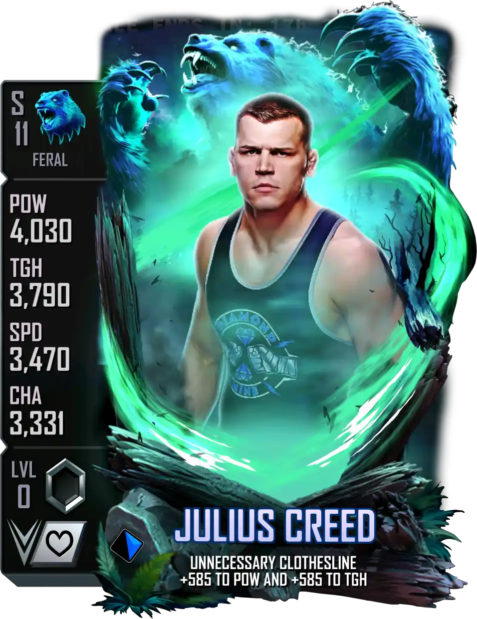 Feral, Julius Creed, Standard Card from WWE Supercard