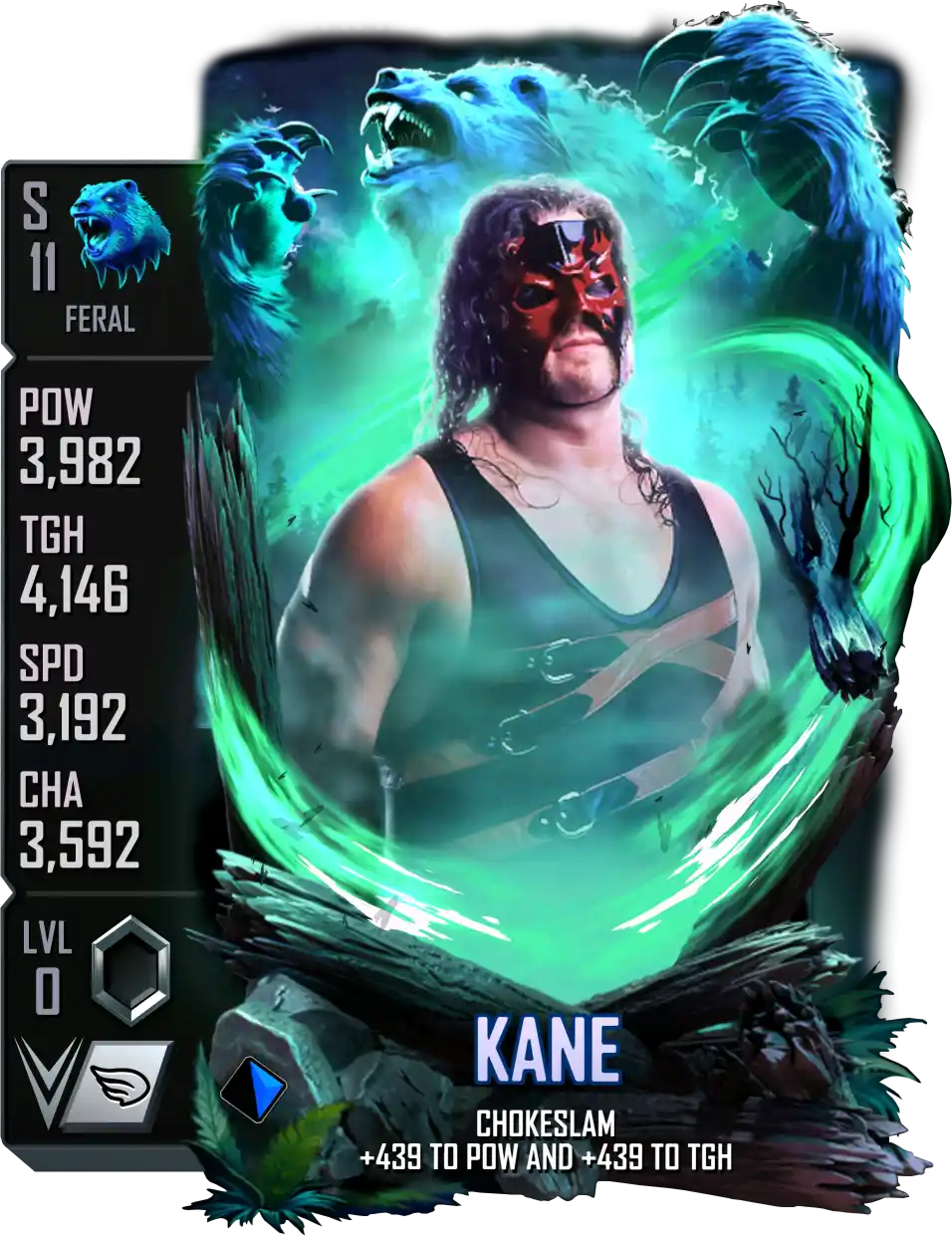 Feral, Kane, Standard Card from WWE Supercard