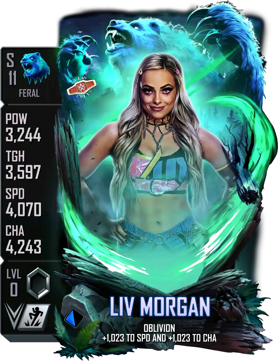 Feral, Liv Morgan, Standard Card from WWE Supercard
