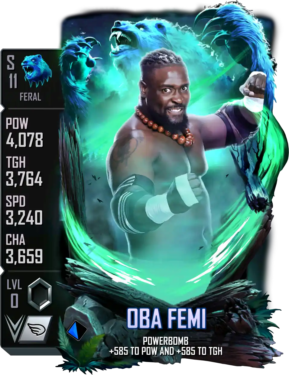 Feral, Oba Femi, Standard Card from WWE Supercard