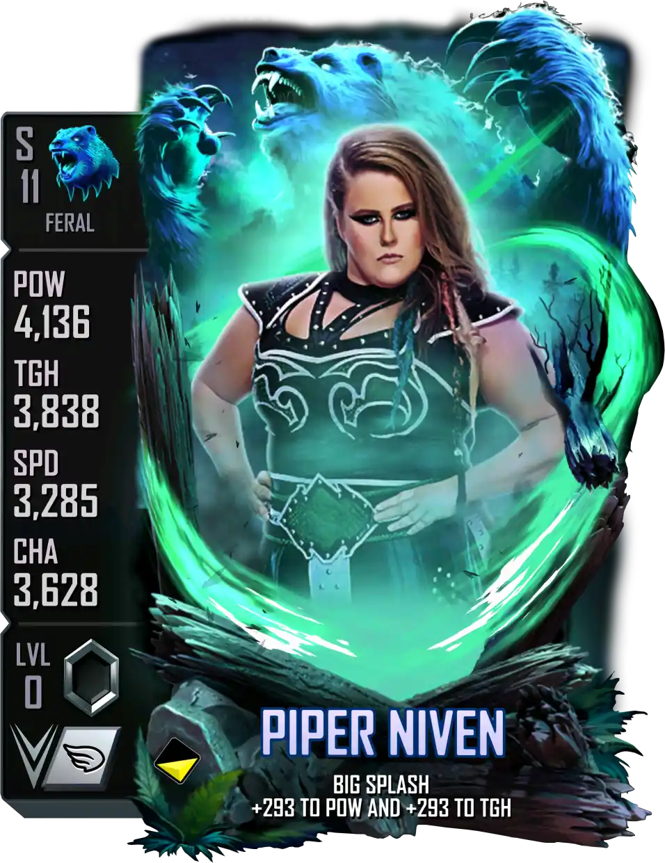 Feral, Piper Niven, Standard Card from WWE Supercard