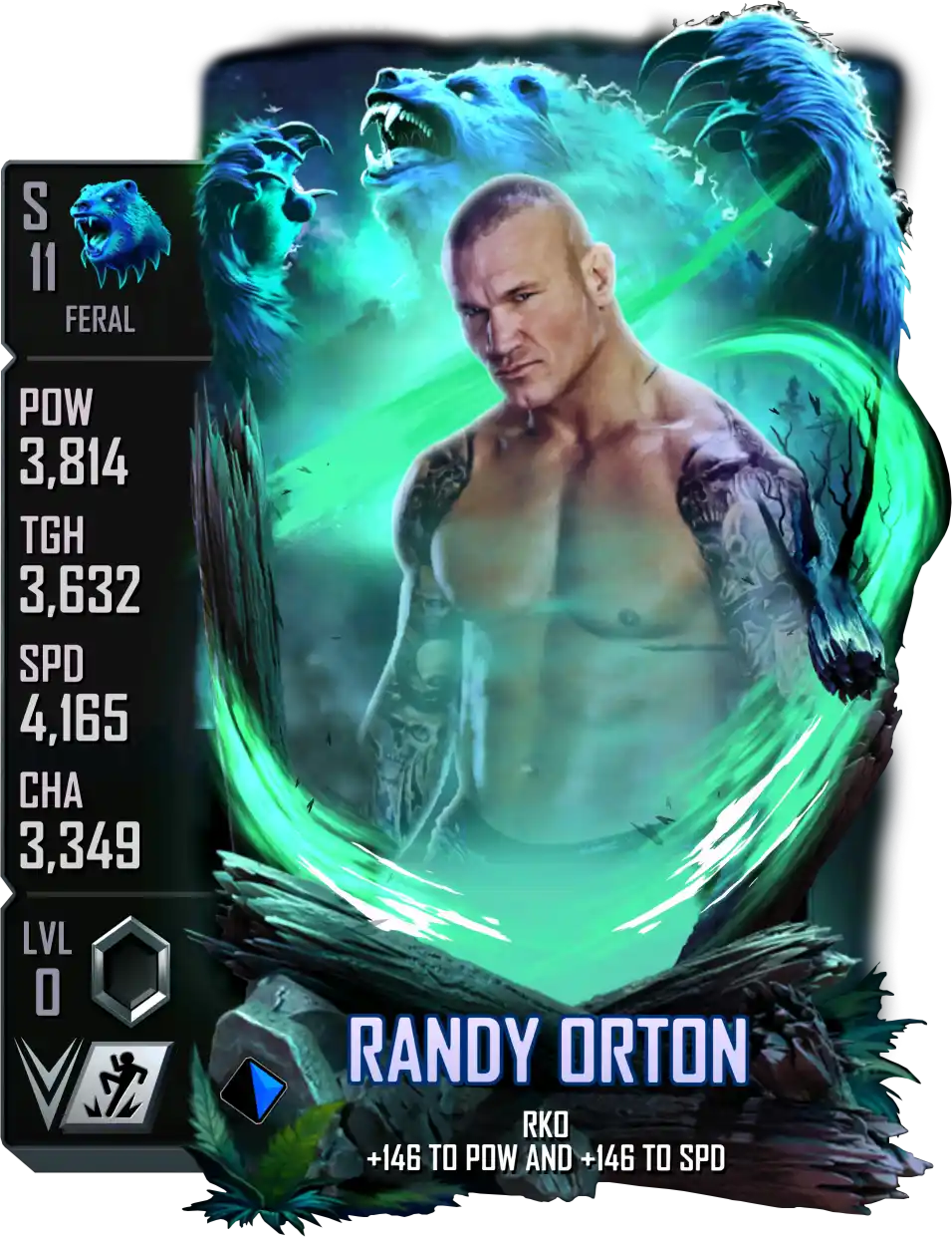 Feral, Randy Orton, Standard Card from WWE Supercard