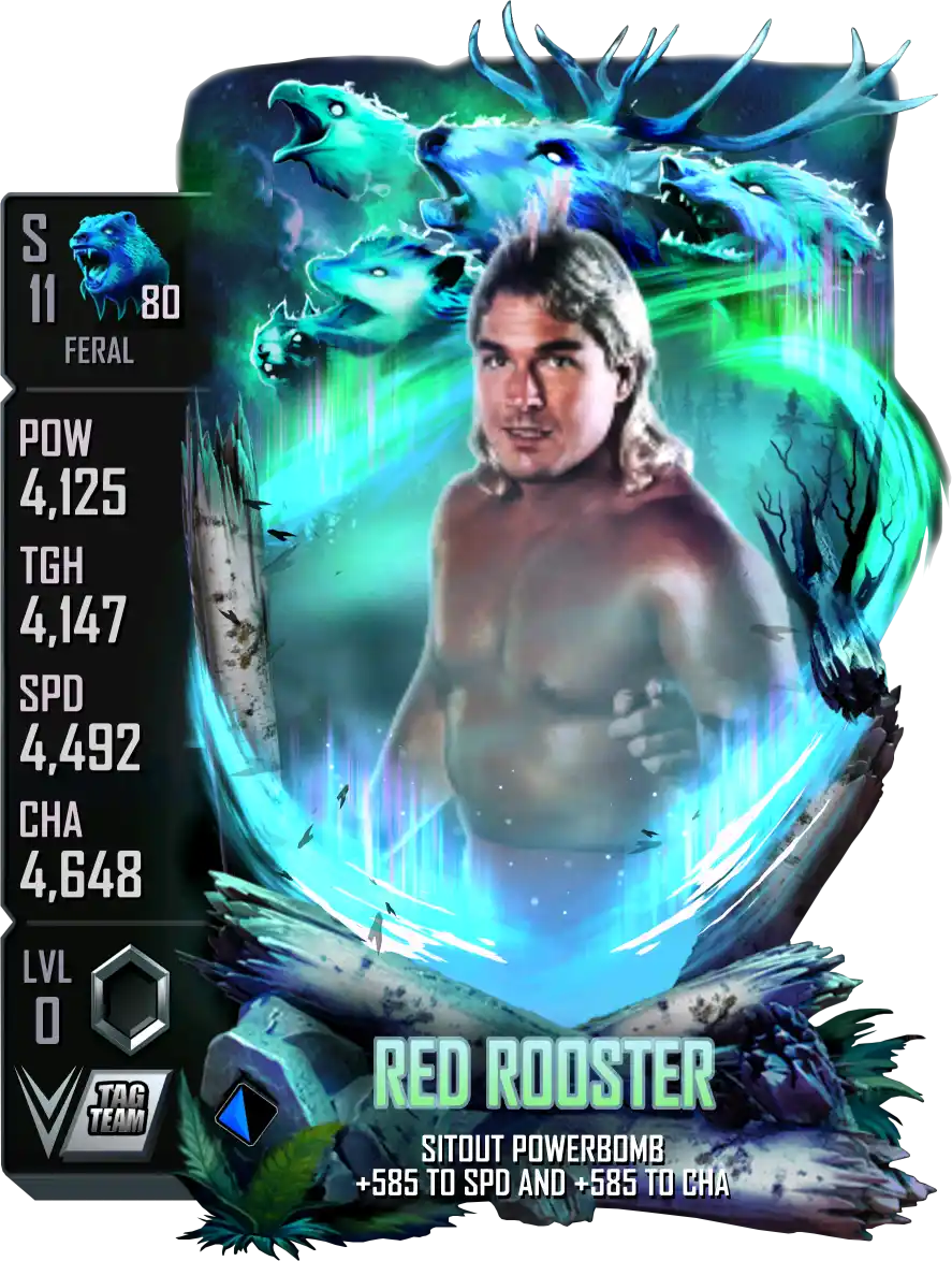 Feral, Red Rooster, Fusion Card from WWE Supercard