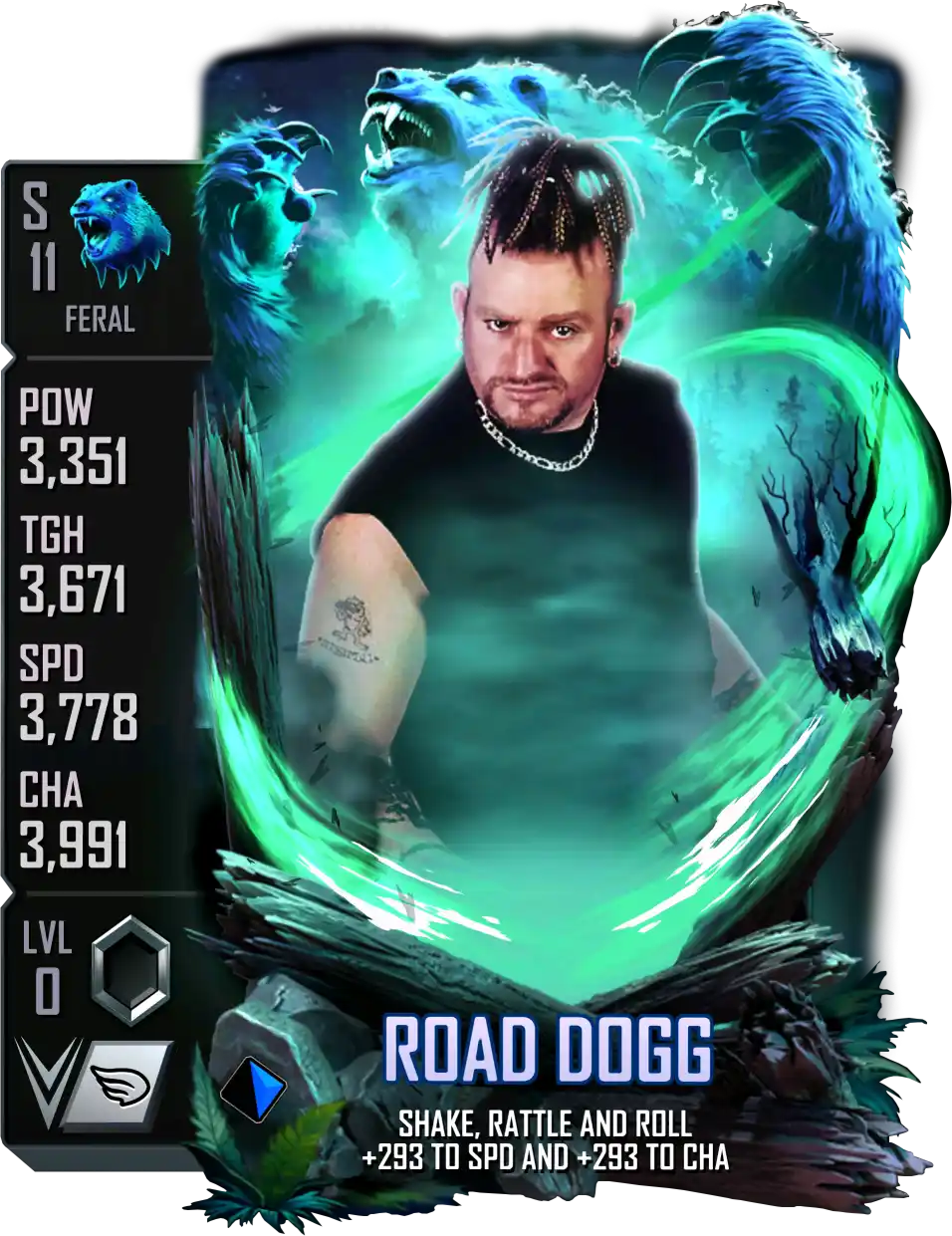 Feral, Road Dogg, Standard Card from WWE Supercard