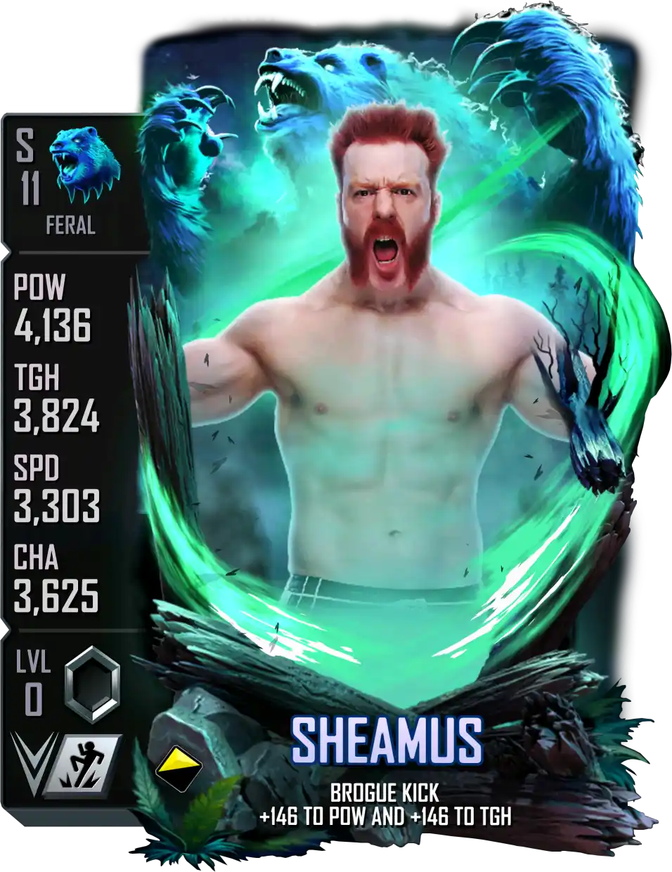 Feral, Sheamus, Standard Card from WWE Supercard