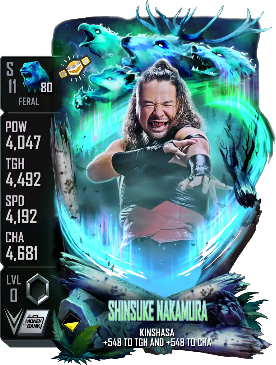 Feral, Shinsuke Nakamura, Fusion Card from WWE Supercard