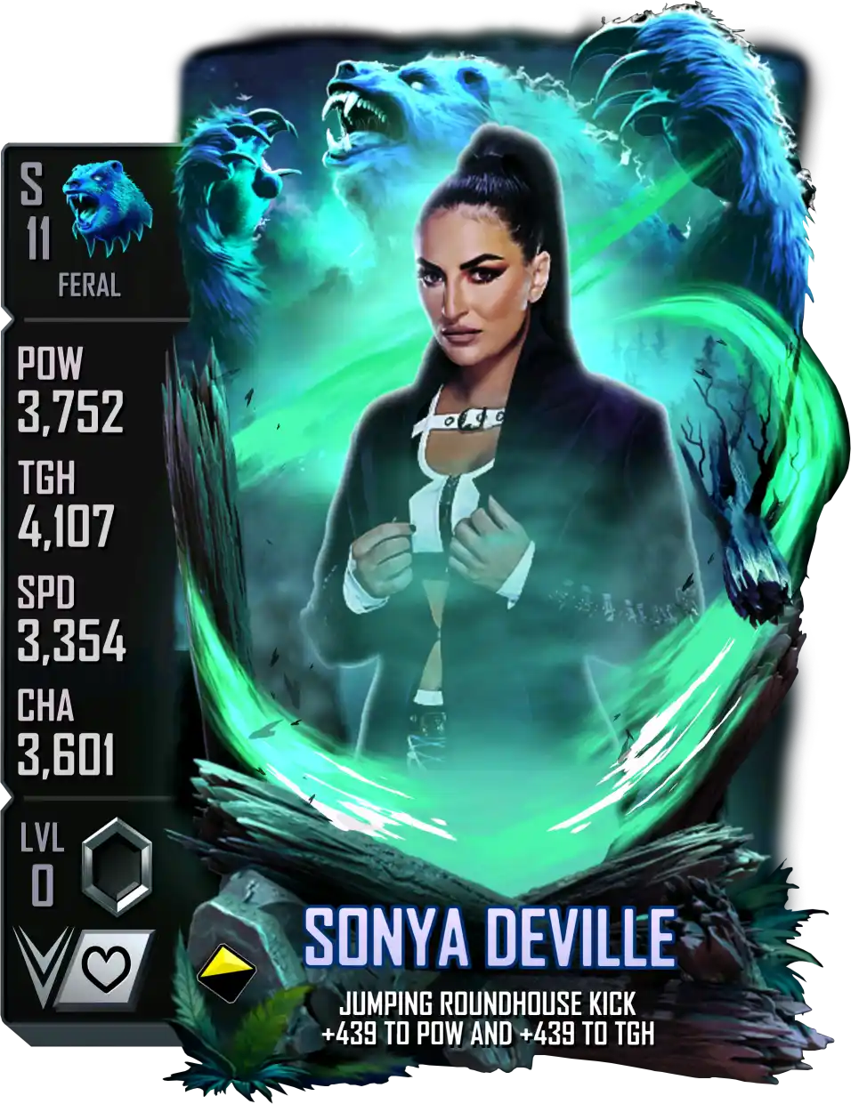 Feral, Sonya Deville, Standard Card from WWE Supercard