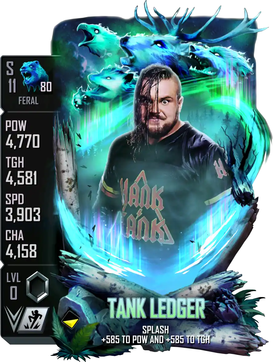 Feral, Tank Ledger, Fusion Card from WWE Supercard