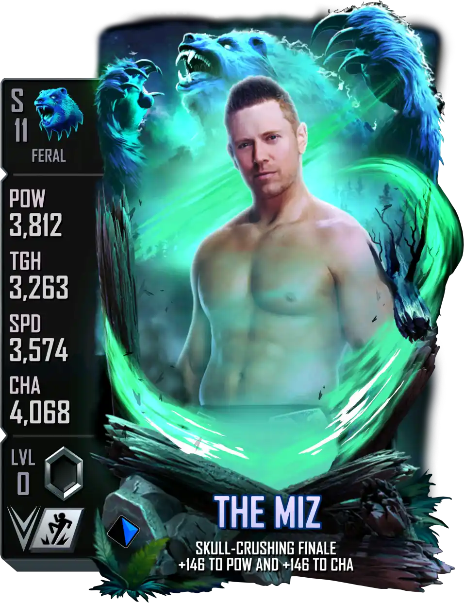 Feral, The Miz, Standard Card from WWE Supercard