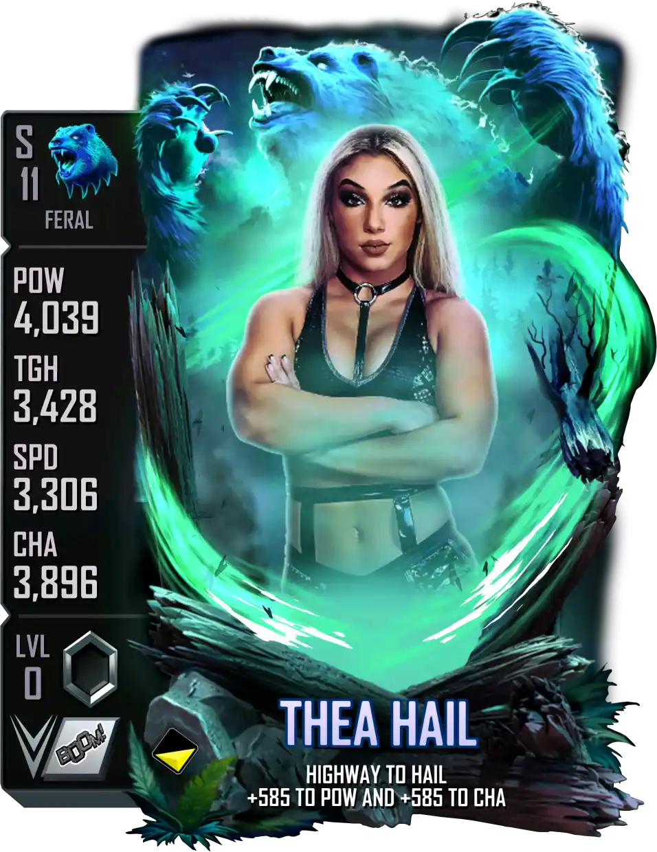 Feral, Thea Hail, Standard Card from WWE Supercard