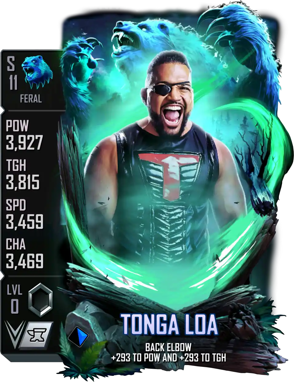 Feral, Tonga Loa, Standard Card from WWE Supercard