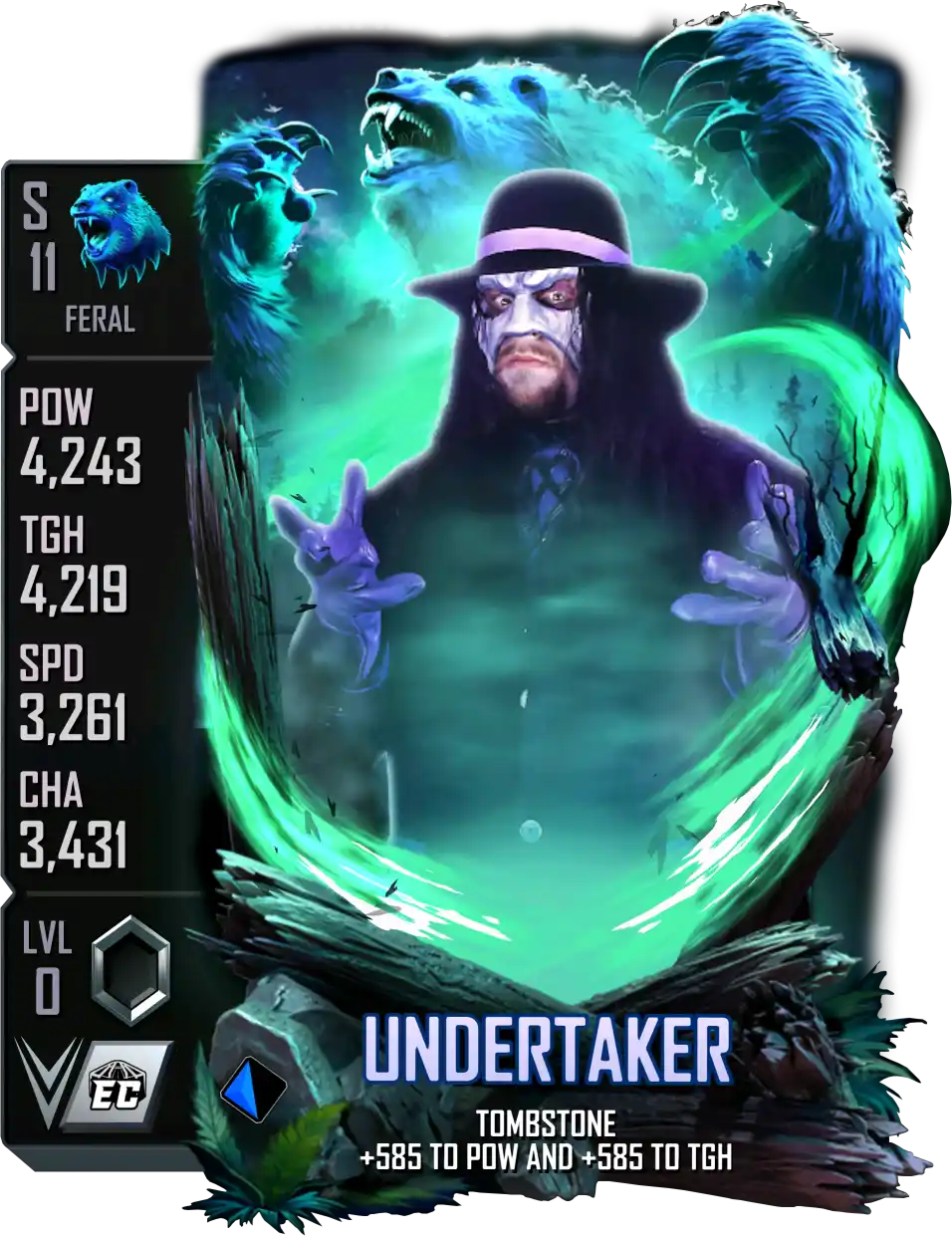 Feral, Undertaker, Standard Card from WWE Supercard
