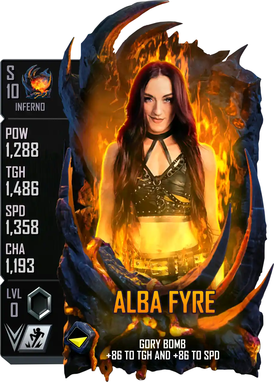 Inferno, Alba Fyre, Standard Card from WWE Supercard